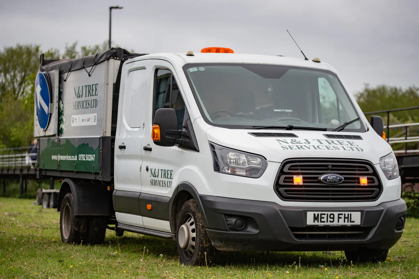 Branded N&J Tree Services commercial vehicle